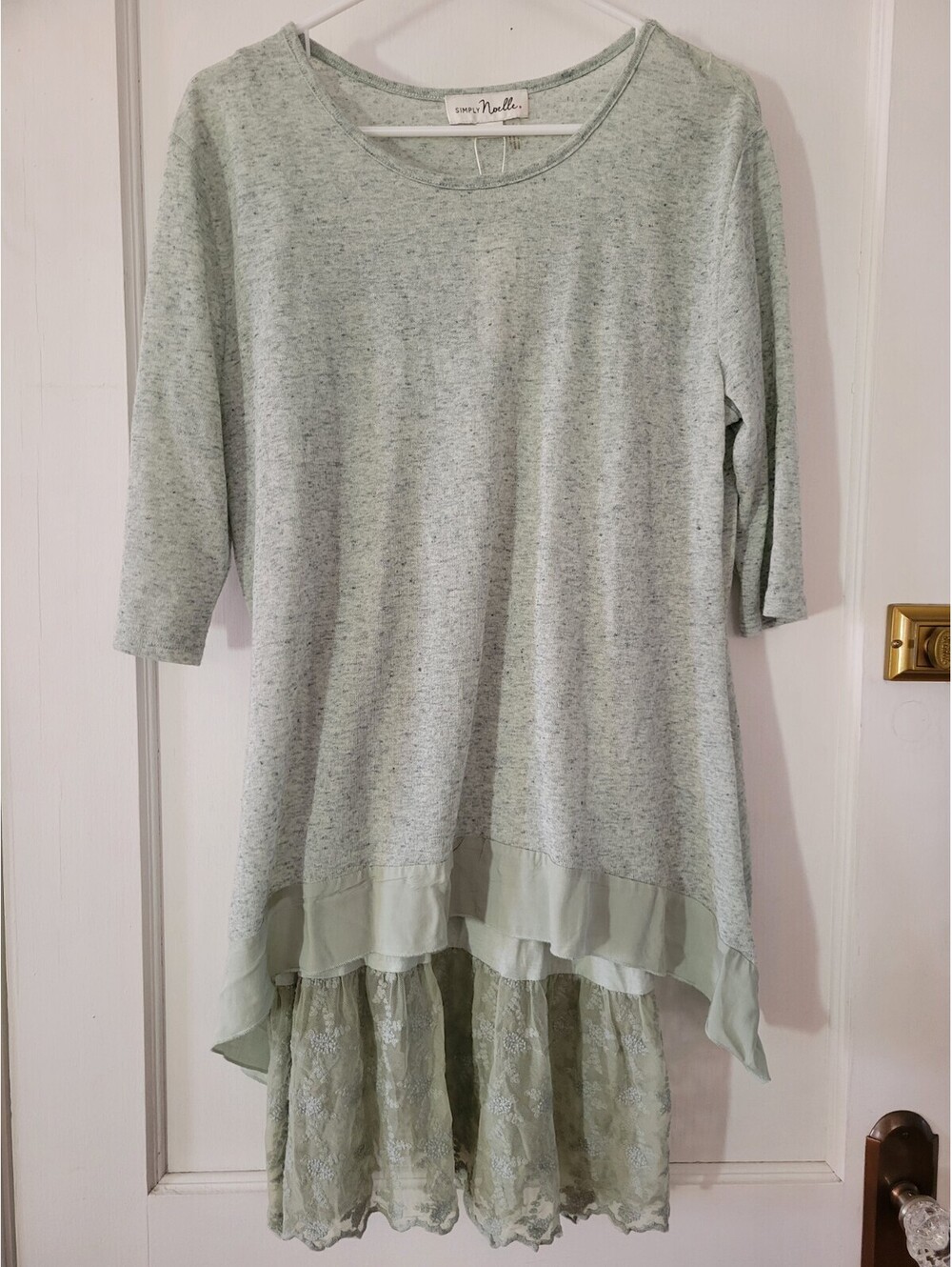 Simply Noelle Fairycore Green Tunic Dress Lagenlook Women’s XXL 16-18 Whimsy NWT